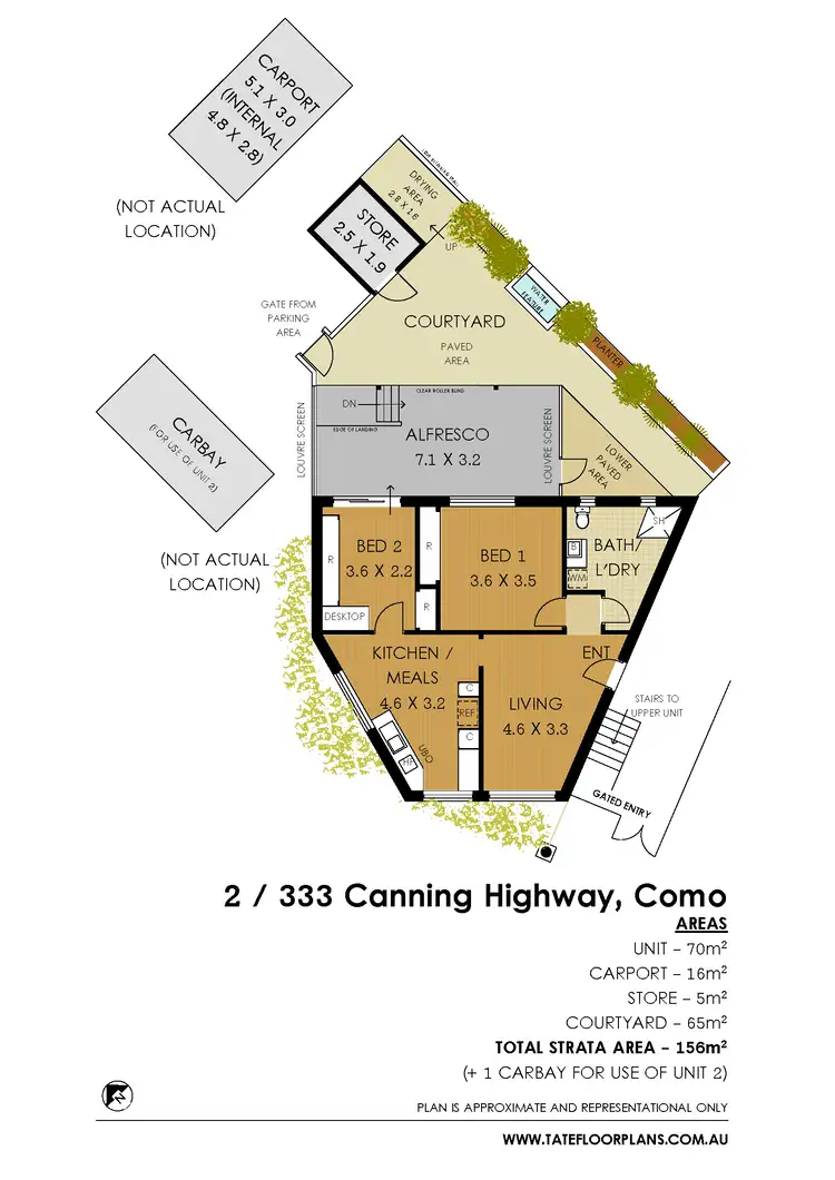 Floorplan of Homely apartment listing, 2/333 Canning Highway, Como WA 6152