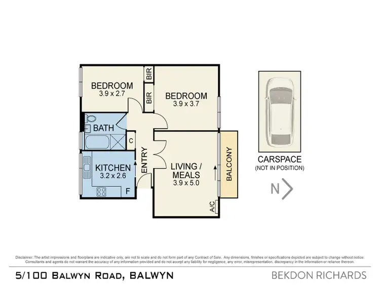 Floorplan of Homely apartment listing, 5/100 Balwyn Road, Balwyn VIC 3103