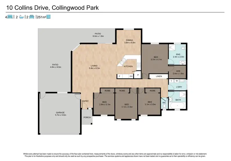 Floorplan of Homely house listing, 10 Collins Street, Collingwood Park QLD 4301