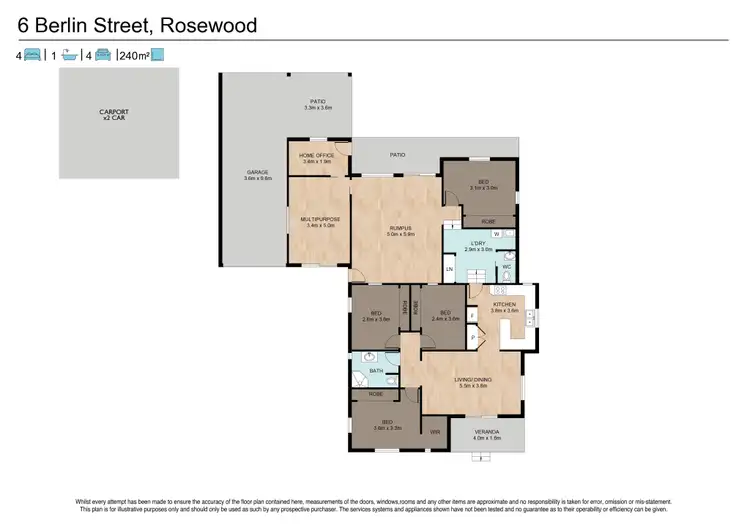 Floorplan of Homely house listing, 6 Berlin Street, Rosewood QLD 4340