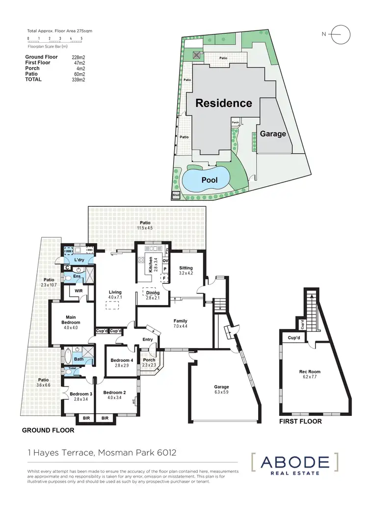 Floorplan of Homely house listing, 1 Hayes Terrace, Mosman Park WA 6012