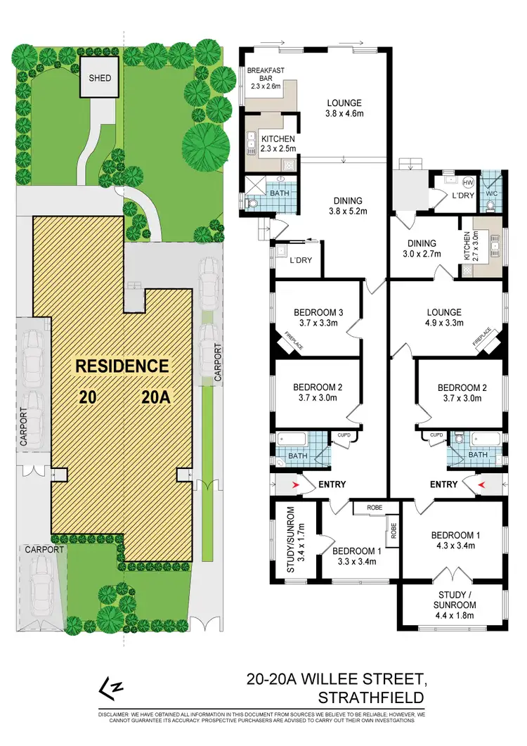 Floorplan of Homely house listing, 20 & 20a Willee Street, Strathfield NSW 2135