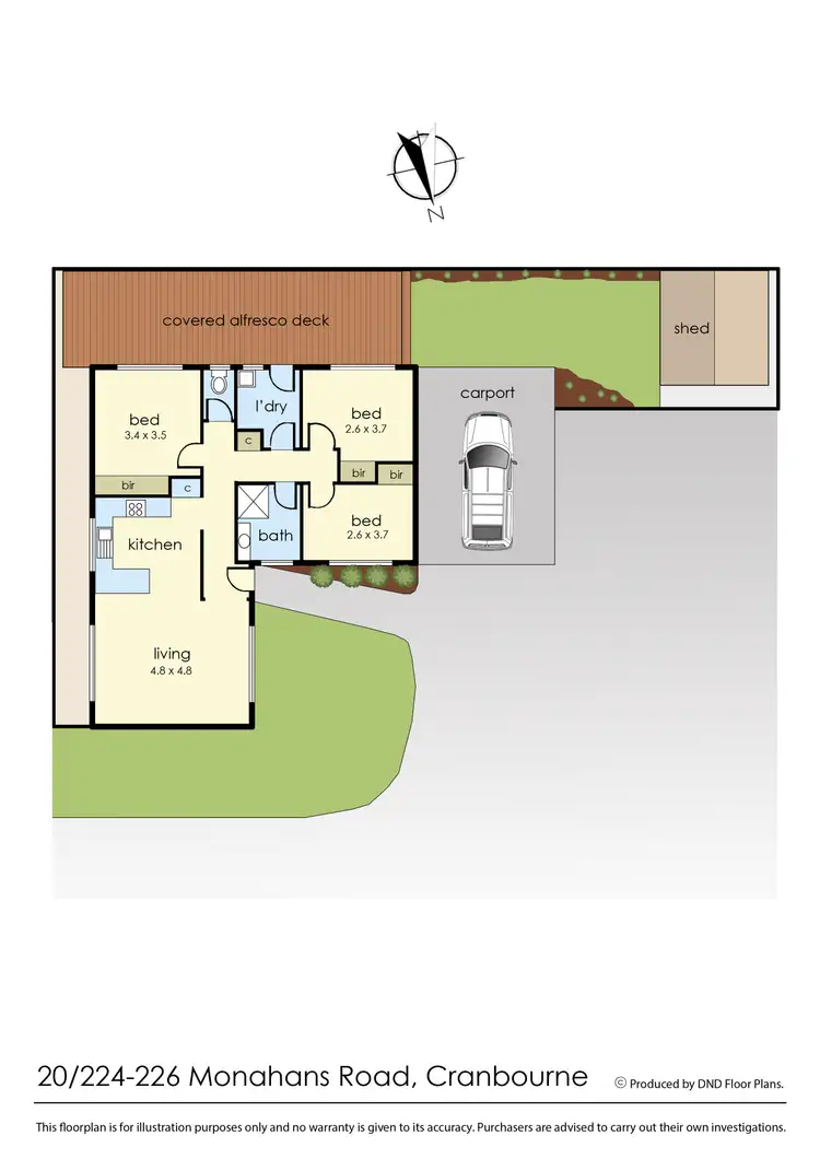 Floorplan of Homely unit listing, 20/224 Monahans Road, Cranbourne VIC 3977