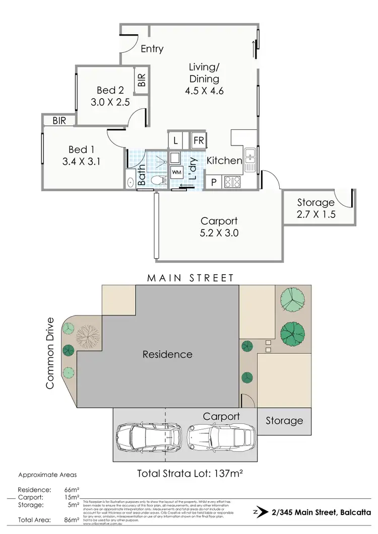 Floorplan of Homely house listing, 2/345 Main Street, Balcatta WA 6021