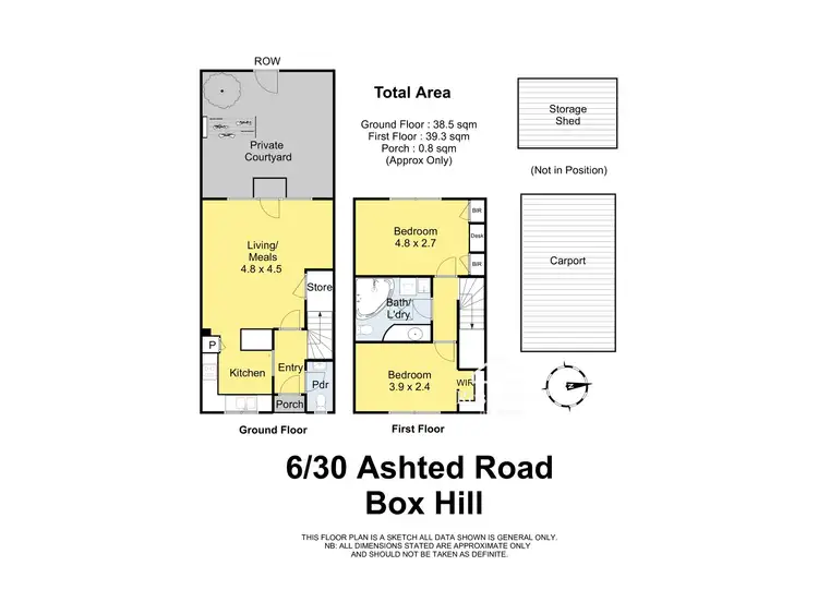 Floorplan of Homely townhouse listing, 6/30 Ashted Road, Box Hill VIC 3128
