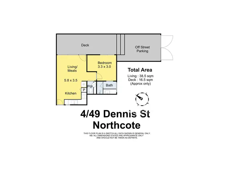 Floorplan of Homely apartment listing, 4/49 Dennis Street, Northcote VIC 3070
