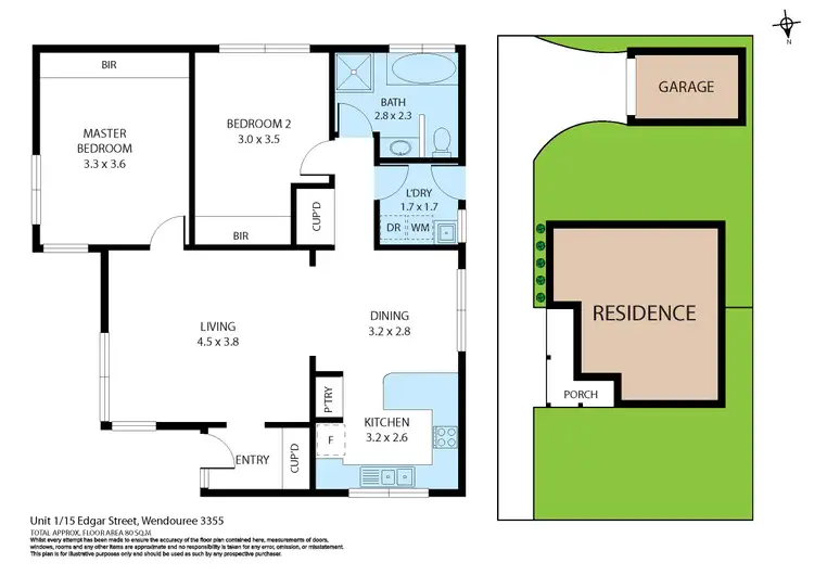 Floorplan of Homely house listing, 1/15 Edgar Street, Wendouree VIC 3355