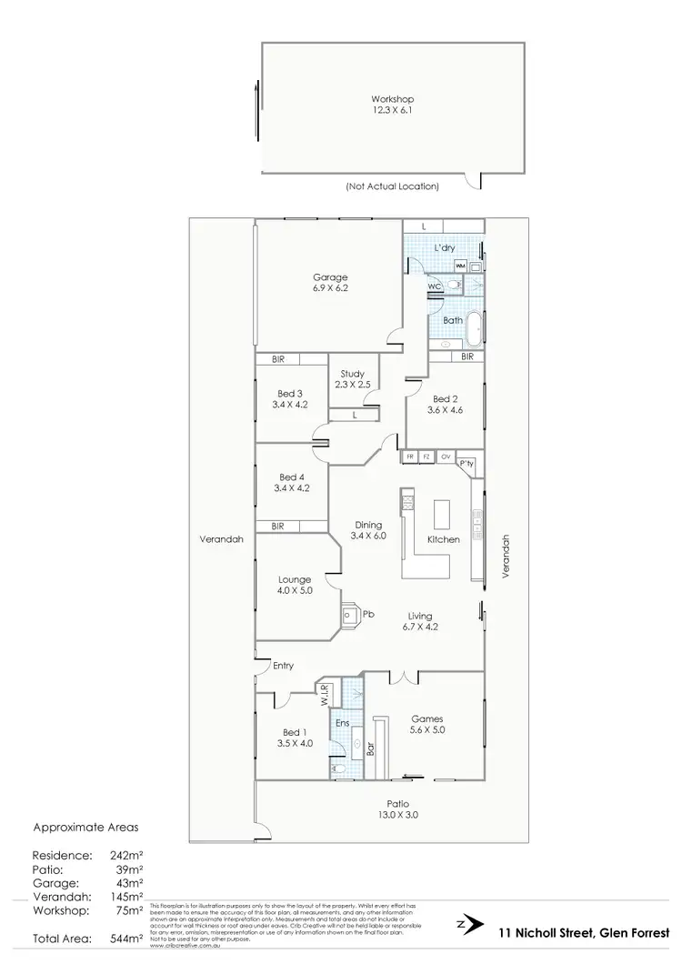 Floorplan of Homely house listing, 11 Nicholl Street, Glen Forrest WA 6071