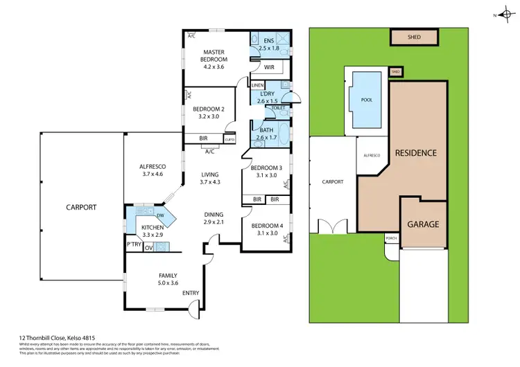 Floorplan of Homely house listing, 12 Thornbill Close, Kelso QLD 4815