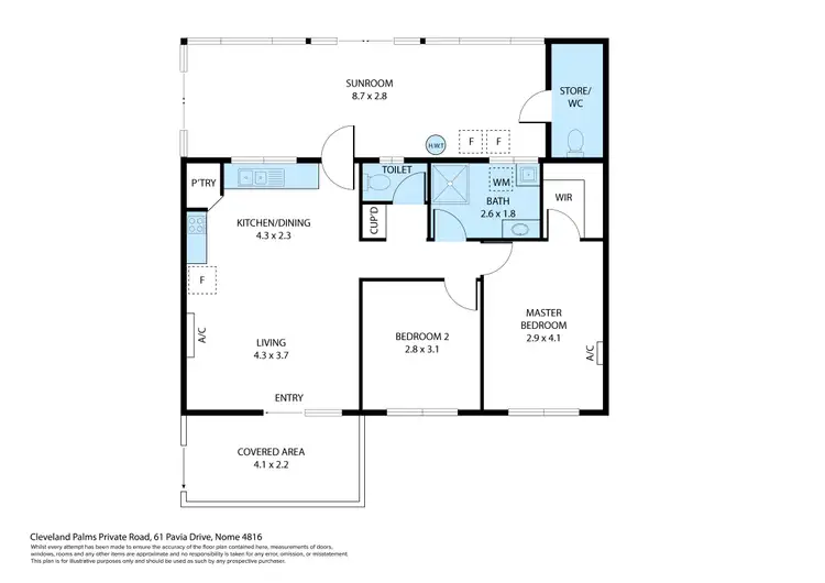 Floorplan of Homely house listing, 61 Pavia Drive, Nome QLD 4816