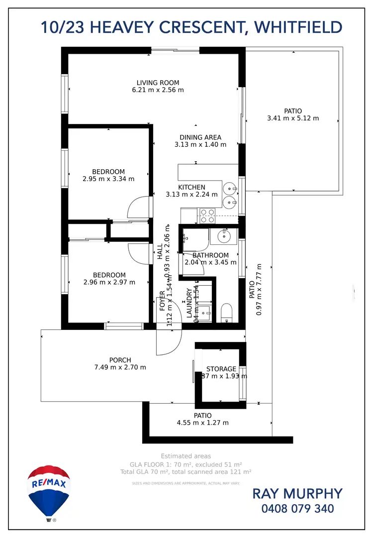 Floorplan of Homely villa listing, 10/23 Heavey Crescent, Whitfield QLD 4870