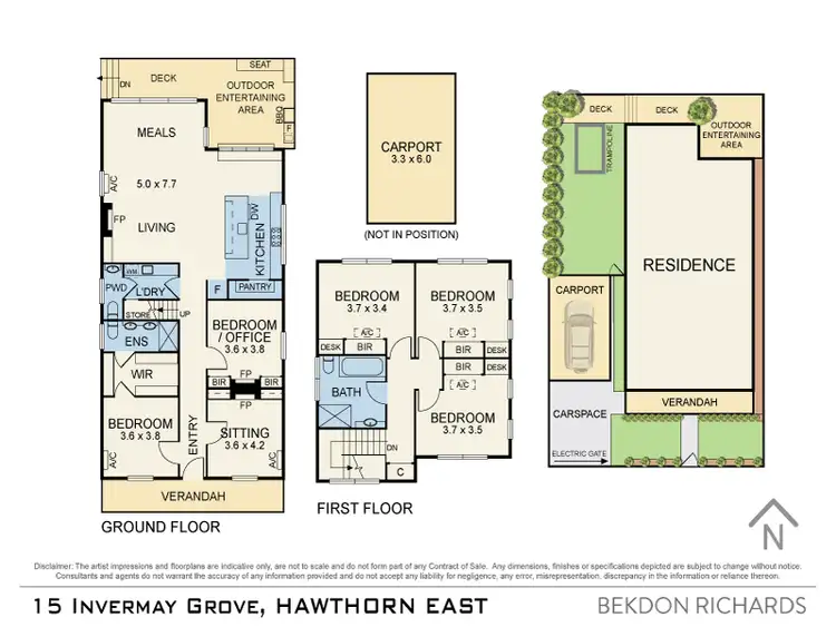 Floorplan of Homely house listing, 15 Invermay Grove, Hawthorn East VIC 3123