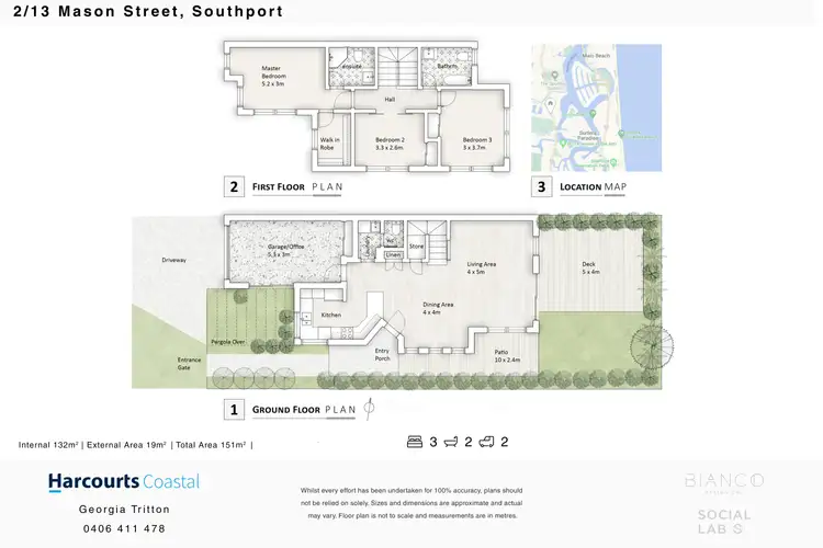 Floorplan of Homely semi-detached listing, 2/13 Mason Street, Southport QLD 4215