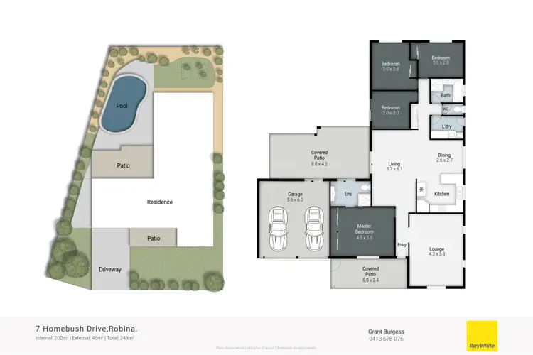 Floorplan of Homely house listing, 7 Homebush Drive, Robina QLD 4226