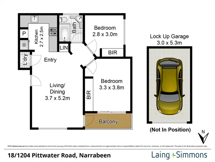 Floorplan of Homely apartment listing, 18/1204 Pittwater Road, Narrabeen NSW 2101