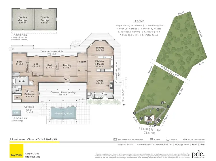Floorplan of Homely house listing, 5 Pemberton Close, Mount Nathan QLD 4211