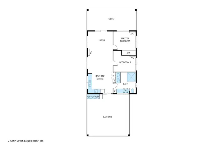 Floorplan of Homely house listing, 2 Justin Street, Balgal Beach QLD 4816