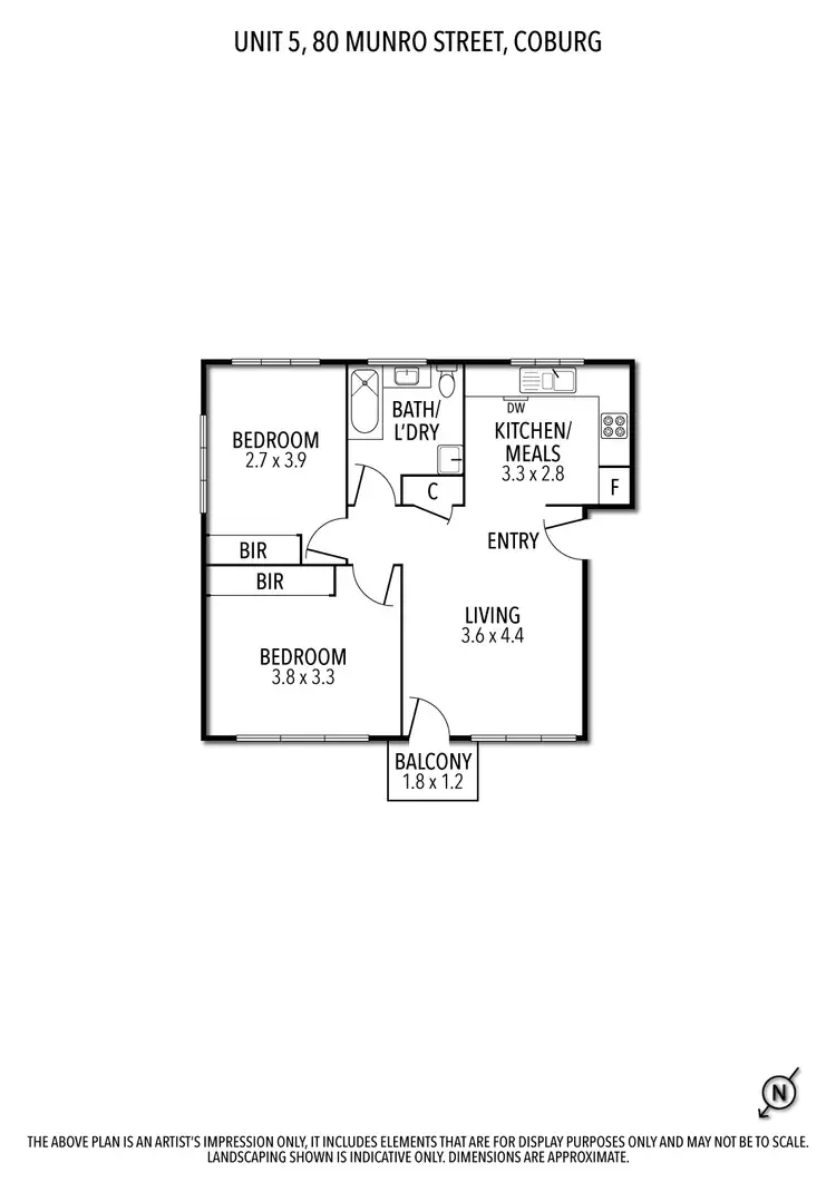 Floorplan of Homely unit listing, 5/80 Munro Street, Coburg VIC 3058