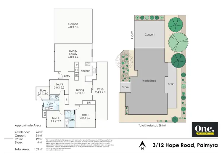 Floorplan of Homely house listing, 3/12 Hope Road, Palmyra WA 6157