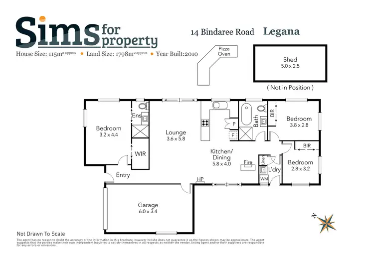 Floorplan of Homely house listing, 14 Bindaree Road, Legana TAS 7277