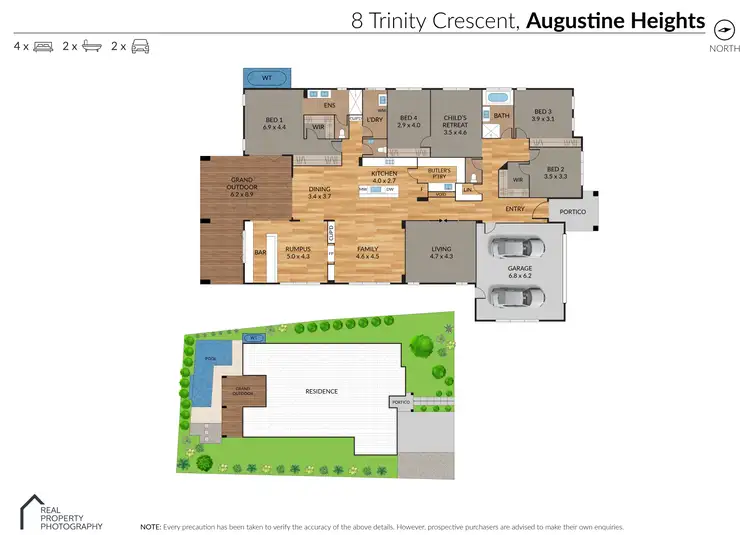 Floorplan of Homely house listing, 8 Trinity Crescent, Augustine Heights QLD 4300