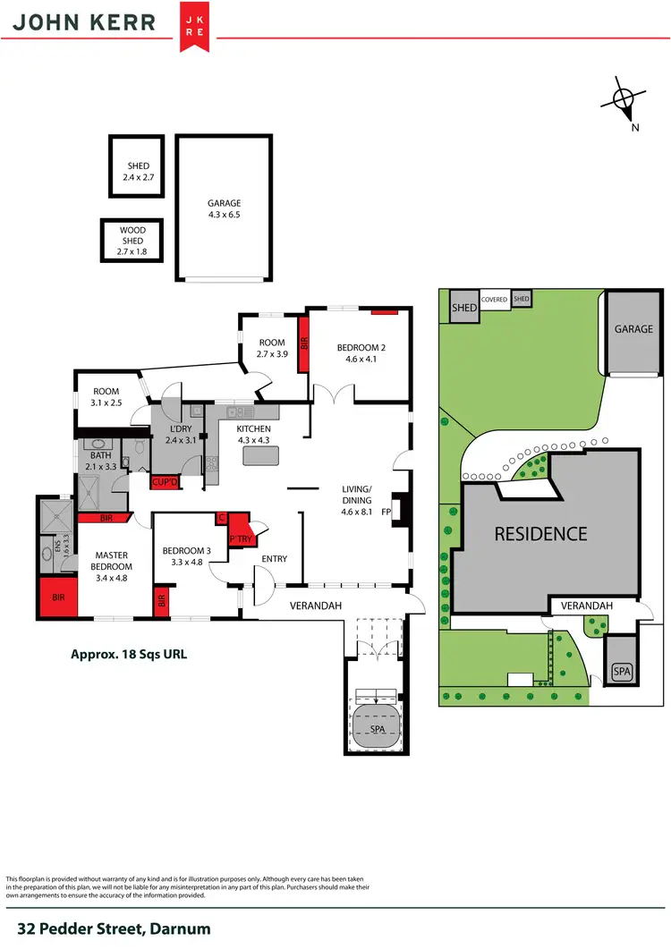 Floorplan of Homely house listing, 32 Pedder Street, Darnum VIC 3822