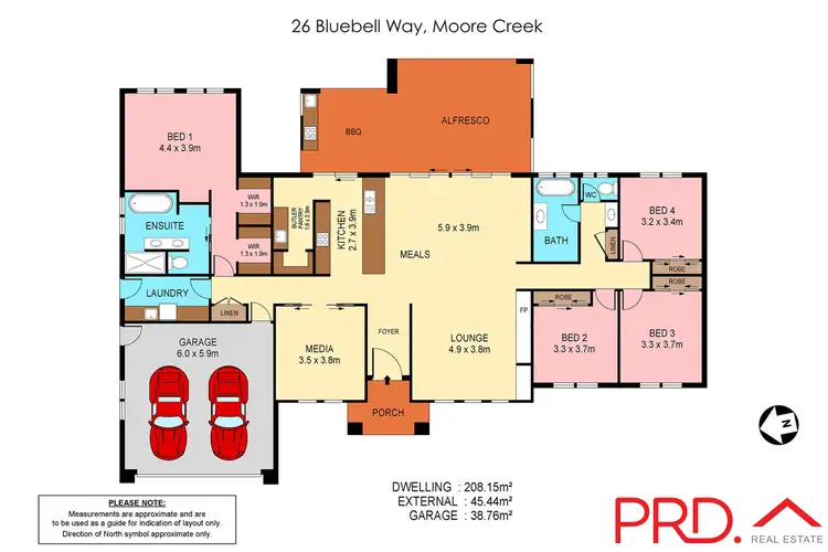 Floorplan of Homely house listing, 26 Bluebell Way, Tamworth NSW 2340