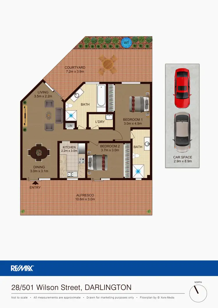 Floorplan of Homely unit listing, 28/501 Wilson Street, Darlington NSW 2008