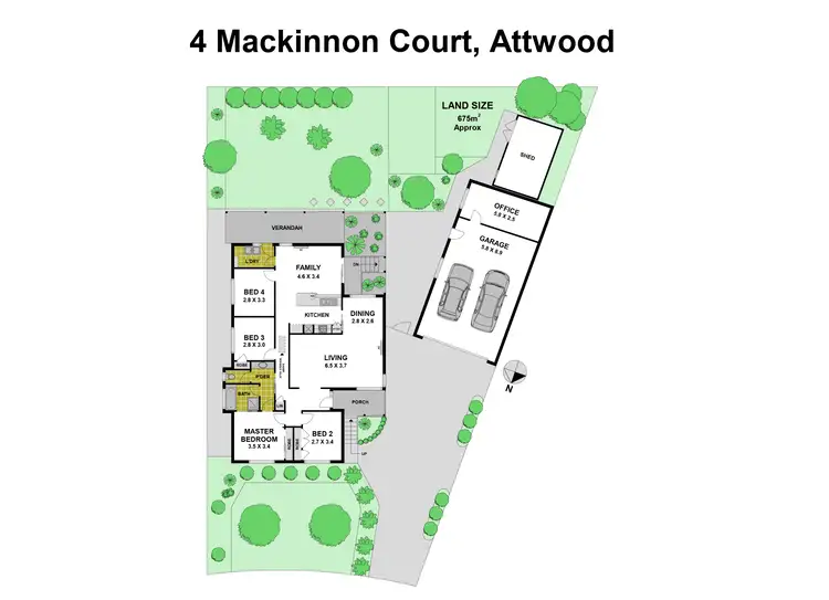 Floorplan of Homely house listing, 4 Mackinnon Court, Attwood VIC 3049