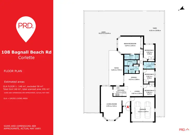 Floorplan of Homely house listing, 108 Bagnall Beach Road, Corlette NSW 2315