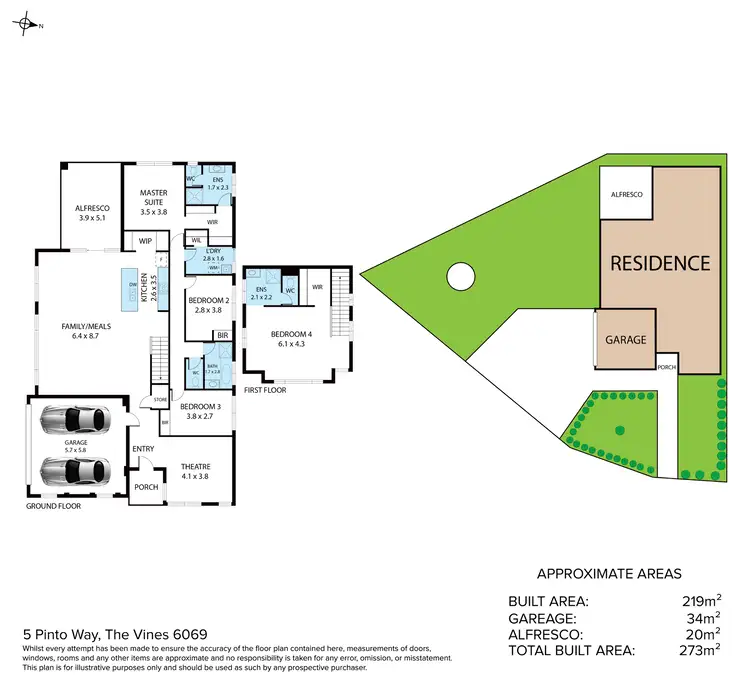 Floorplan of Homely house listing, 5 Pinto Way, The Vines WA 6069