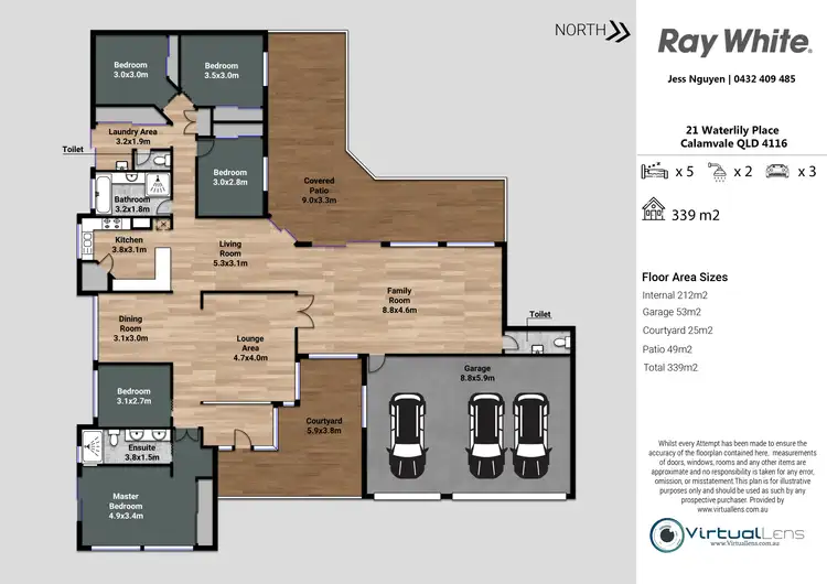 Floorplan of Homely house listing, 21 Waterlily Place, Calamvale QLD 4116