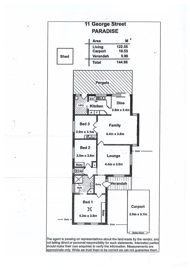 Floorplan of Homely house listing, 11 George Street, Paradise SA 5075