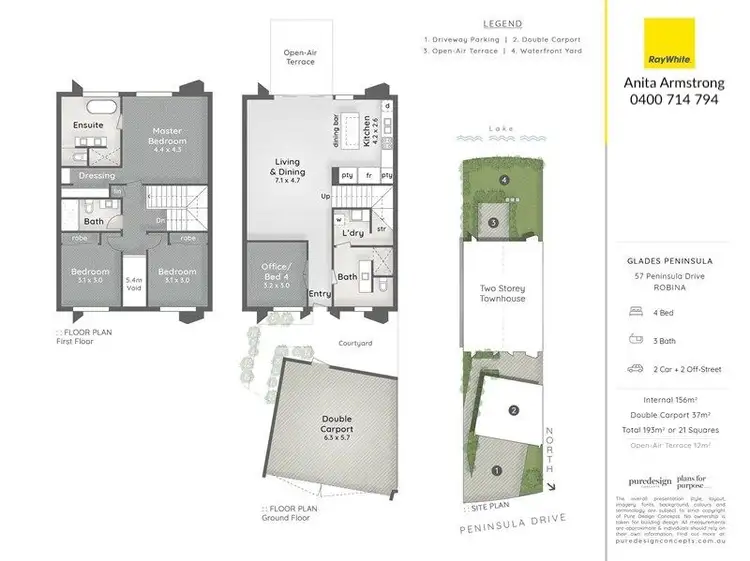 Floorplan of Homely townhouse listing, 57 Peninsula Drive, Robina QLD 4226