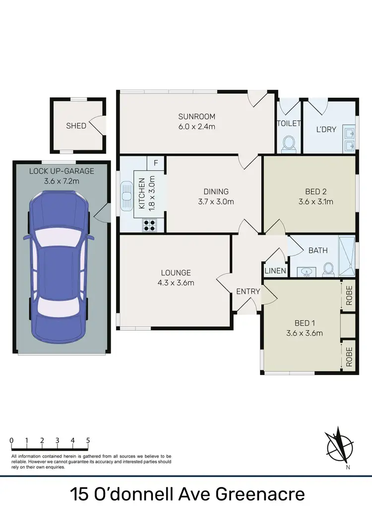 Floorplan of Homely house listing, 15 O'Donnell Avenue, Greenacre NSW 2190