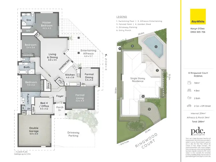 Floorplan of Homely house listing, 8 Ringwood Court, Robina QLD 4226