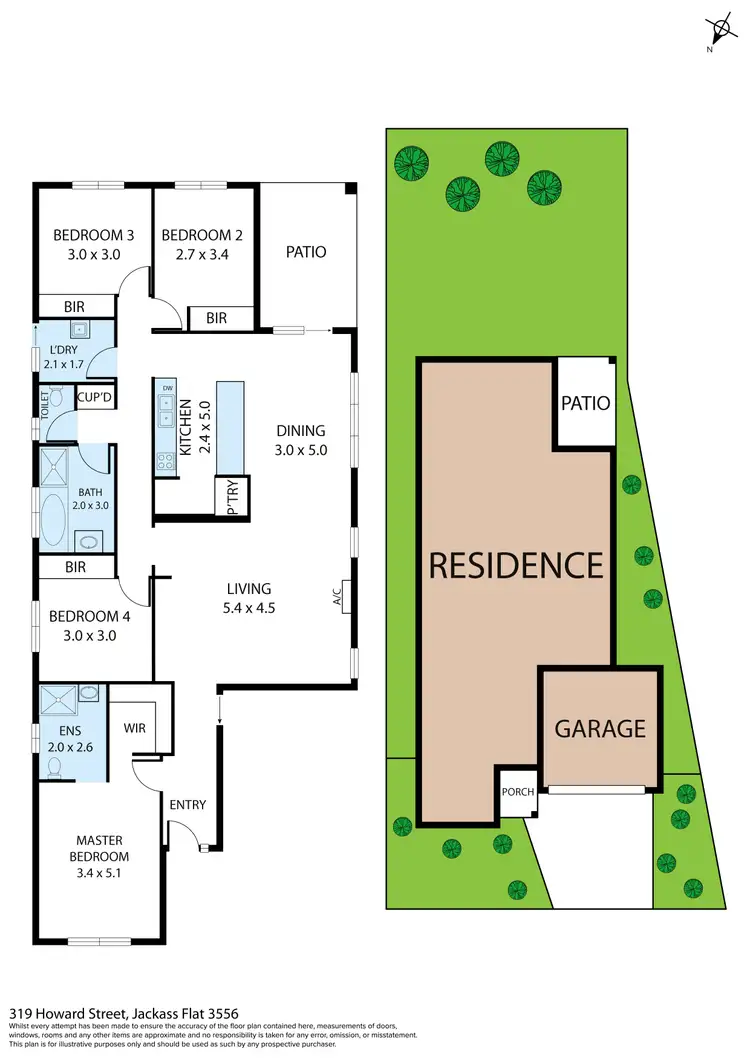 Floorplan of Homely house listing, 319 Howard Street, Jackass Flat VIC 3556