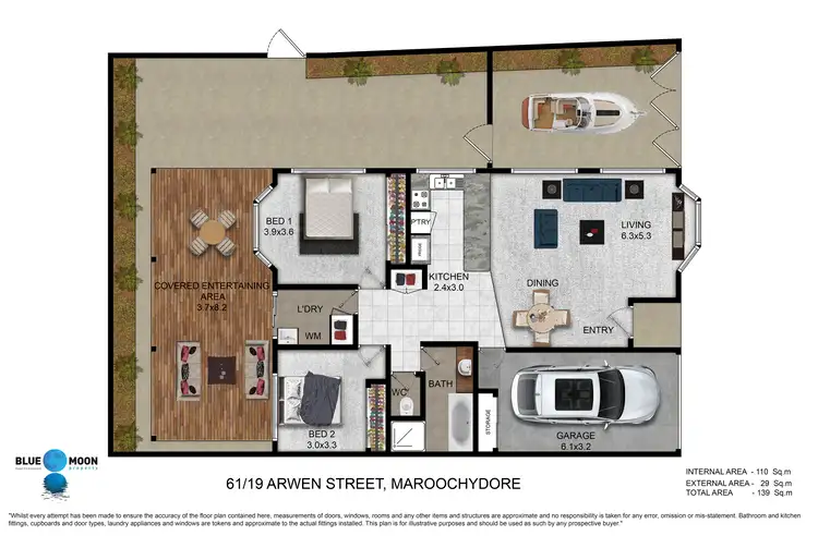 Floorplan of Homely unit listing, 61/19 "Regents Landing" Arwen Street, Maroochydore QLD 4558