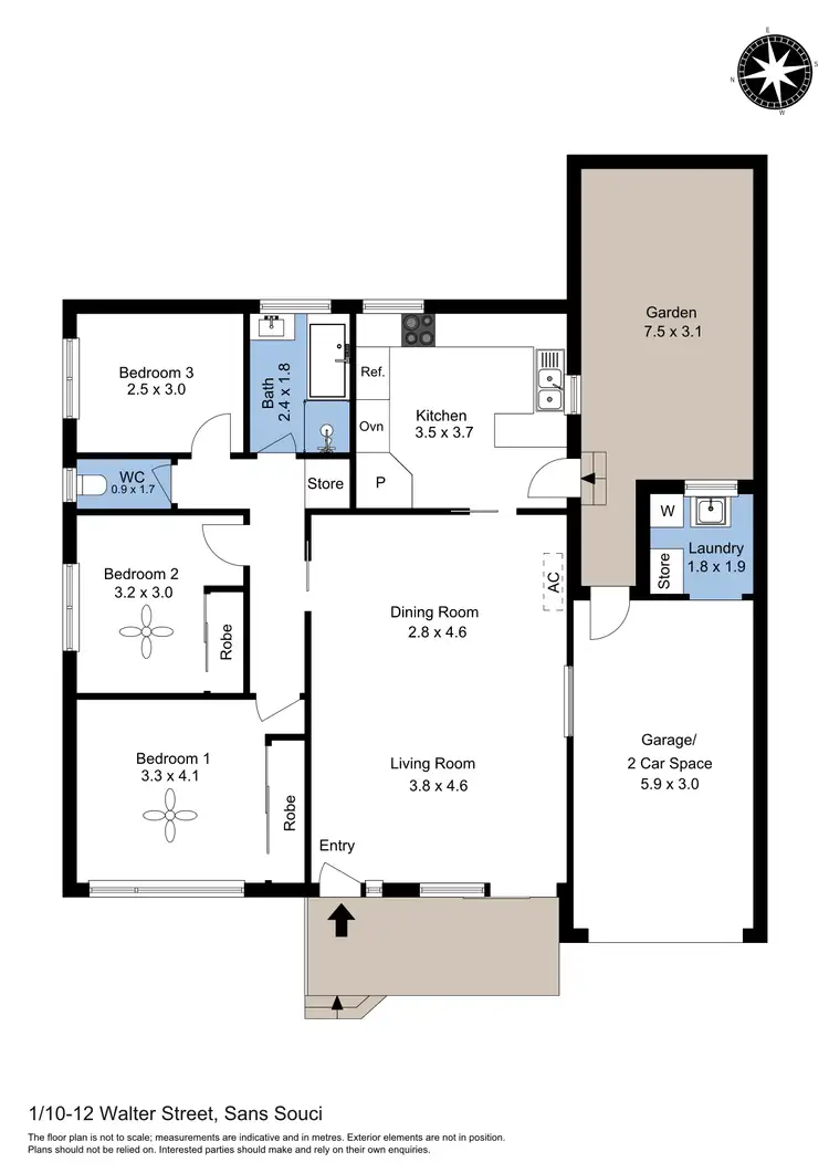 Floorplan of Homely villa listing, 1/10-12 Walter Street, Sans Souci NSW 2219
