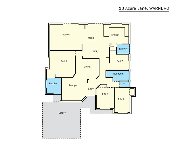 Floorplan of Homely house listing, 13 Azure Lane, Warnbro WA 6169