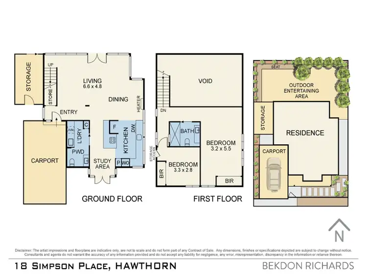 Floorplan of Homely house listing, 18 Simpson Place, Hawthorn VIC 3122