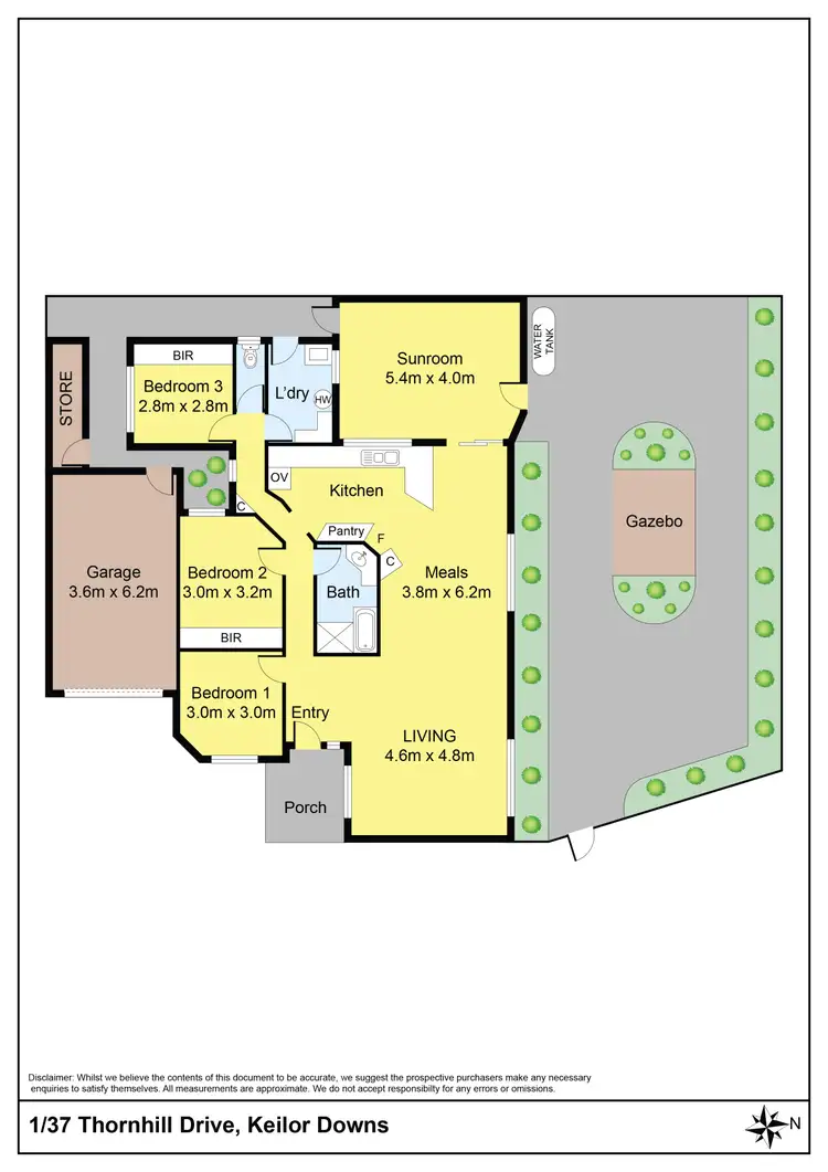 Floorplan of Homely unit listing, 1/37 Thornhill Drive, Keilor Downs VIC 3038