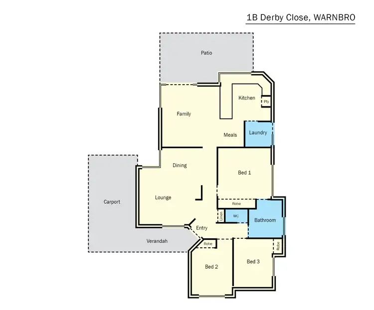 Floorplan of Homely house listing, 1B Derby Close, Warnbro WA 6169