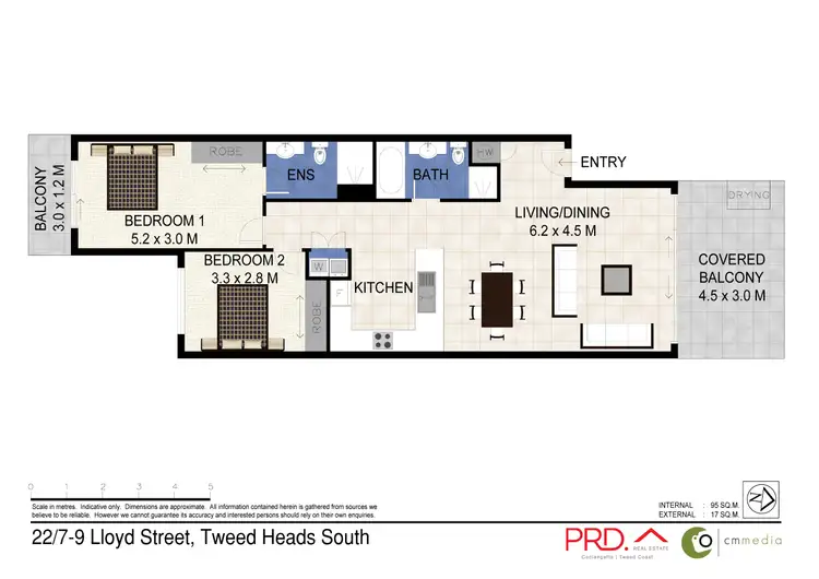 Floorplan of Homely unit listing, 22/7-9 Lloyd Street, Tweed Heads South NSW 2486