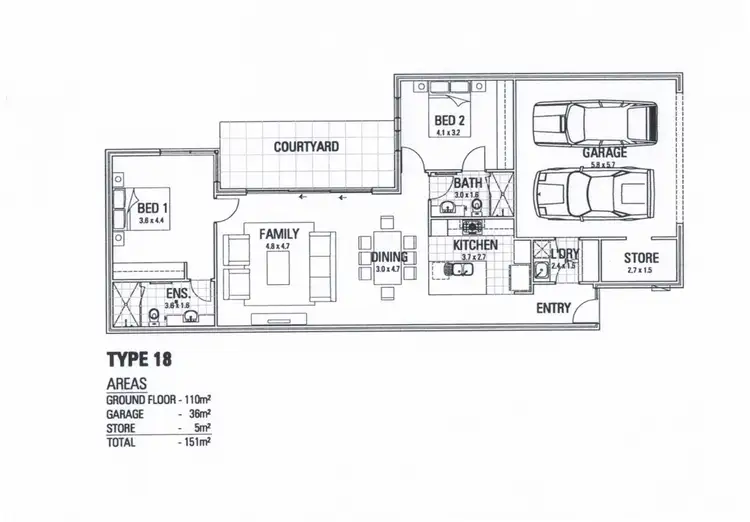 Floorplan of Homely villa listing, 32/33 Spinnaker Boulevard, Geographe WA 6280