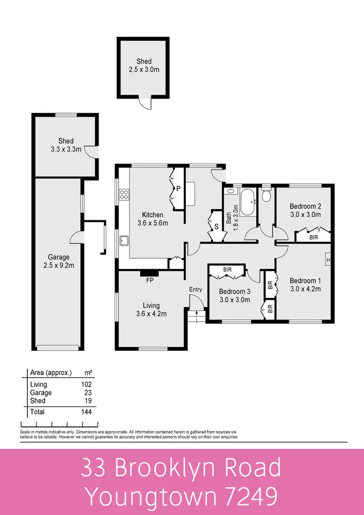 Floorplan of Homely house listing, 33 Brooklyn Road, Youngtown TAS 7249