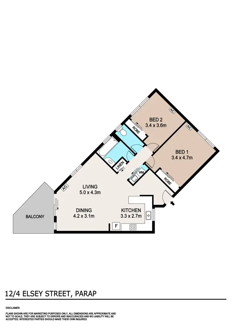 Floorplan of Homely apartment listing, 12/4 Elsey Street, Parap NT 820