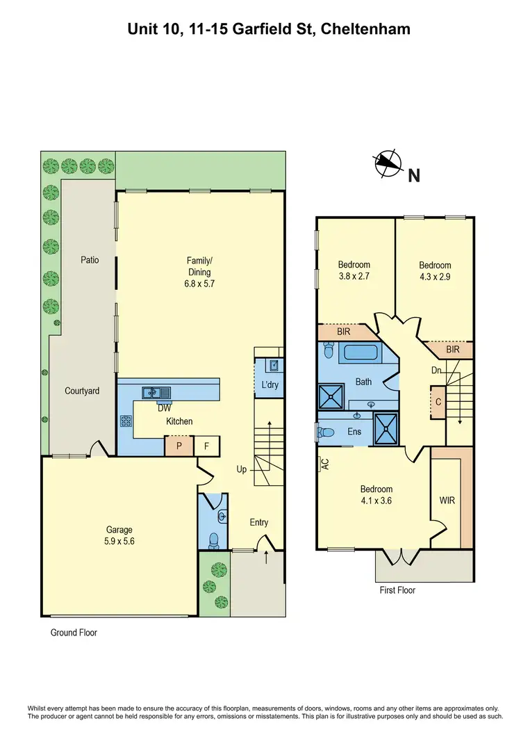 Floorplan of Homely townhouse listing, 10/11-15 Garfield Street, Cheltenham VIC 3192