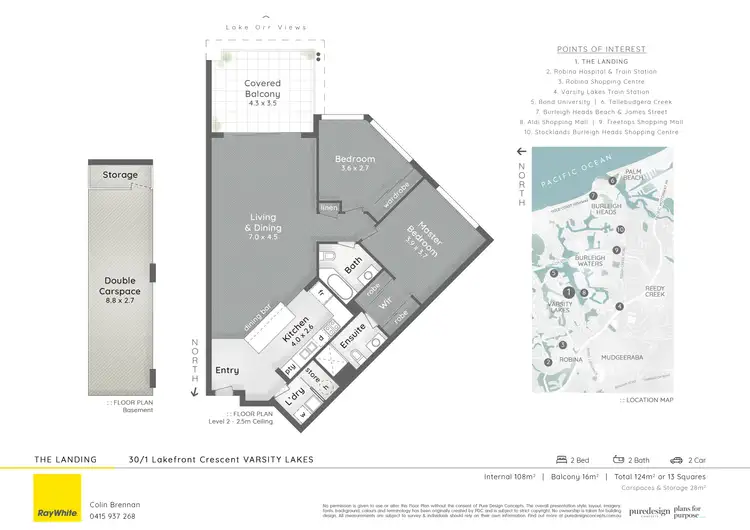 Floorplan of Homely unit listing, 30/1 Lakefront Crescent, Varsity Lakes QLD 4227