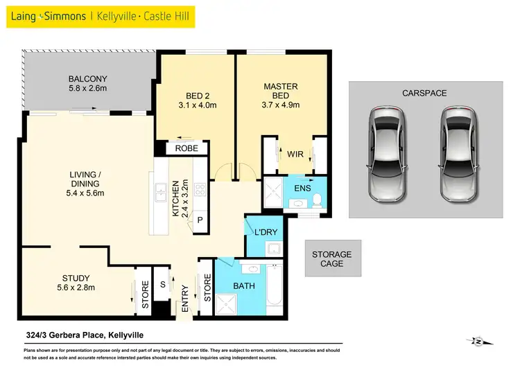 Floorplan of Homely apartment listing, 324/3 Gerbera Place, Kellyville NSW 2155